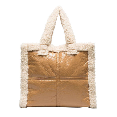Bolso Tote de Lana Cuadrillé con Costuras Reforzadas - Image 13