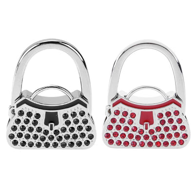 Organizador de Bolsos y Carteras con Ganchos de Cristal - Soporte Plegable Portátil