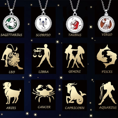 Collar Colgante de Constelaciones del Zodiaco
