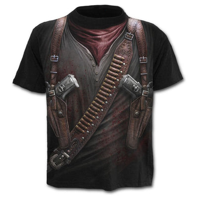 Camiseta Manga Corta Talla Grande con Estampado Digital 3D - Image 3