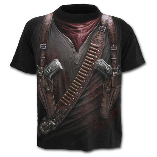 Camiseta Manga Corta Talla Grande con Estampado Digital 3D - Image 3