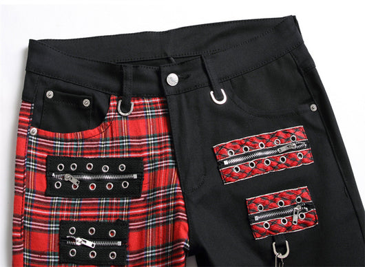 Jeans Rectos Hombre con Panel Colorblock Negro sin Estiramiento - Image 6