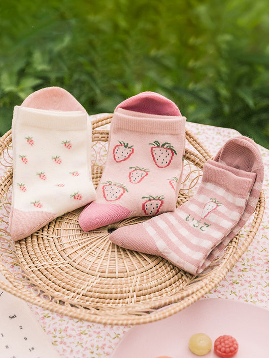 Calcetines de Algodón Personalizados con Diseño de Fresas - Image 8