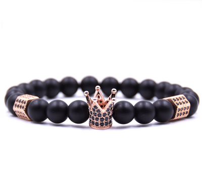 Pulsera de Cobre con Incrustación de Micro Corona y Circonita Blanca Natural - Image 6