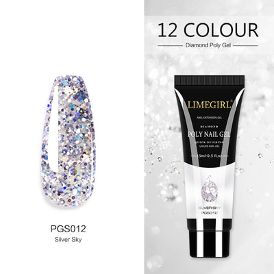 Gel de Extensión de Uñas con Purpurina de 12 Colores - Sin Dolor - Image 8