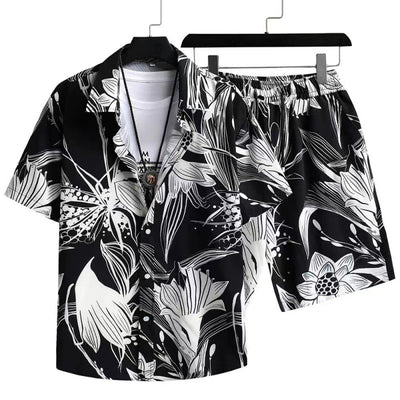 Conjunto Casual de Cardigan y Shorts con Estampado Digital - Image 3