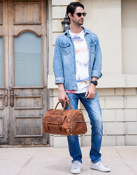 Bolsa de Viaje en Cuero Curtido al Vegetal para Hombre - Image 16