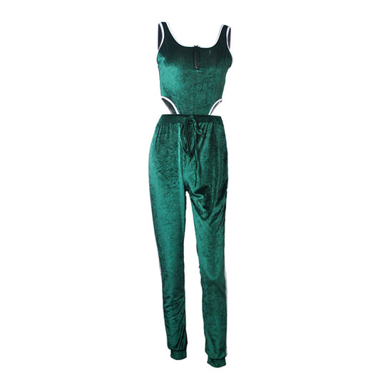 Jumpsuit sin mangas con cutouts y cierre frontal - Image 68