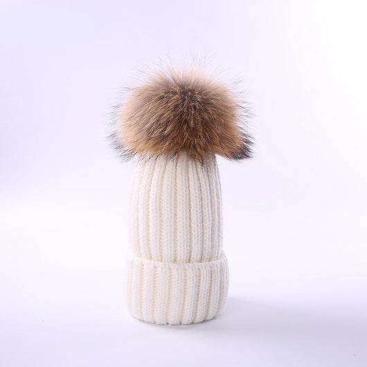 Gorro Infantil de Lana con Pompón para Otoño e Invierno - Image 22