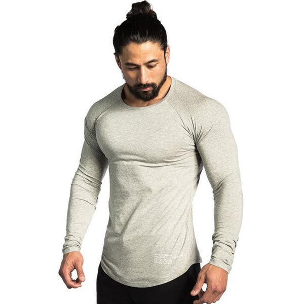 Camisetas de Manga Larga para Fitness Hombre