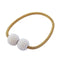 Magnetic Curtain Tiebacks Pearl Beads Light Amarillo