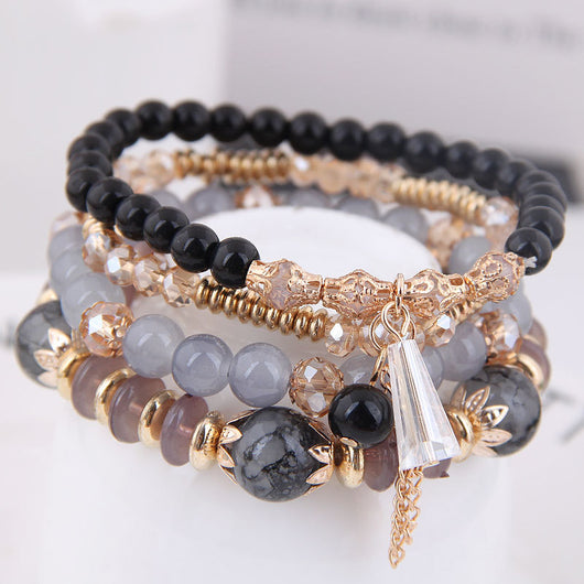 Pulsera Bohemia Multicolor con Cuentas Acrílicas - Brazalete Étnico Multicapa para Mujer - Image 4