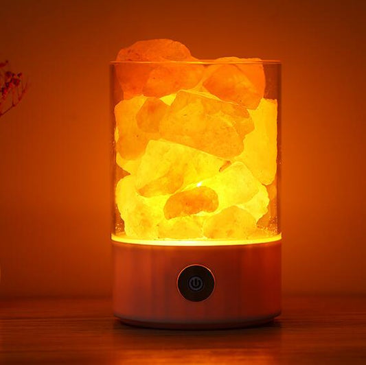 Lámpara LED de Sal del Himalaya con Luz de Cristal USB - Image 2