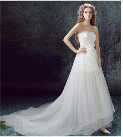 Vestido de Novia Sirena con Falda Desmontable y Encaje Tul - Image 9