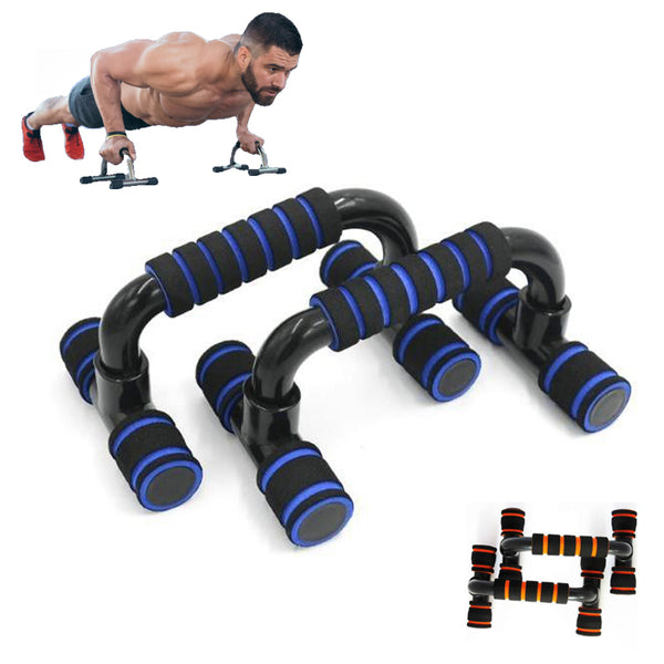 Barra de Entrenamiento Pectoral en H con Empuñaduras de Espuma para Flexiones