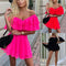 Vestido Strapless con Volantes en Escote Asimétrico