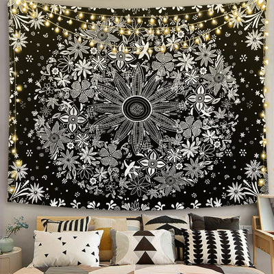 Tapiz Blanco y Negro Serie Estampada para el Hogar - Image 8