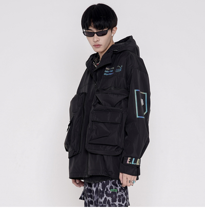 Chaqueta de Trabajo para Hombre con Letras Reflectantes Láser - Image 2