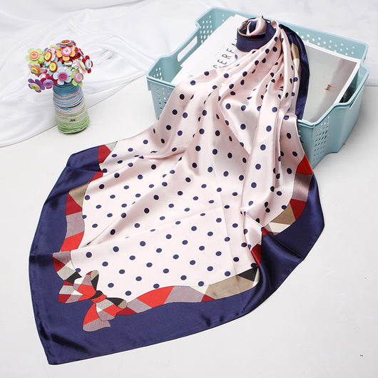Pañuelo de Seda Artificial Estampado Retro - Accesorio Versátil para Mujer - Image 19