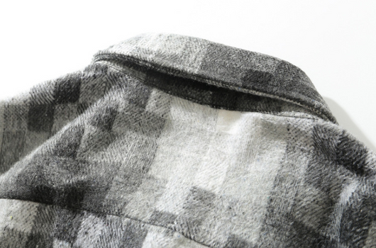 Camisa de Manga Larga a Cuadros Gris, Negro y Blanco - Image 3