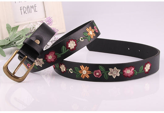 Cinturón Vintage para Mujer con Bordado Floral - Image 8