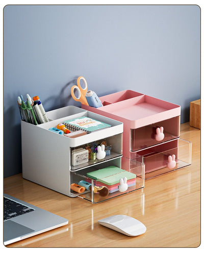 Organizador de Escritorio con Compartimentos y Diseño Transparente - Image 11