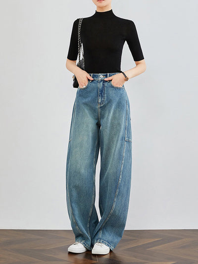 Pantalones Jeans Anchos Deconstructruidos - Estilo Casual Holgado Banana - Image 25