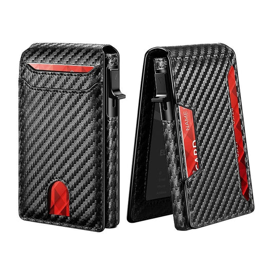 Cartera Minimalista de Cuero Genuino para Hombre con Detalles en Metal - Image 6