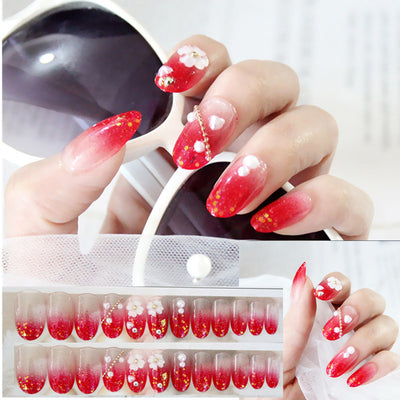 Uñas Postizas Decoradas con Lazo y Corona - Parches de Uñas Artísticas - Image 29