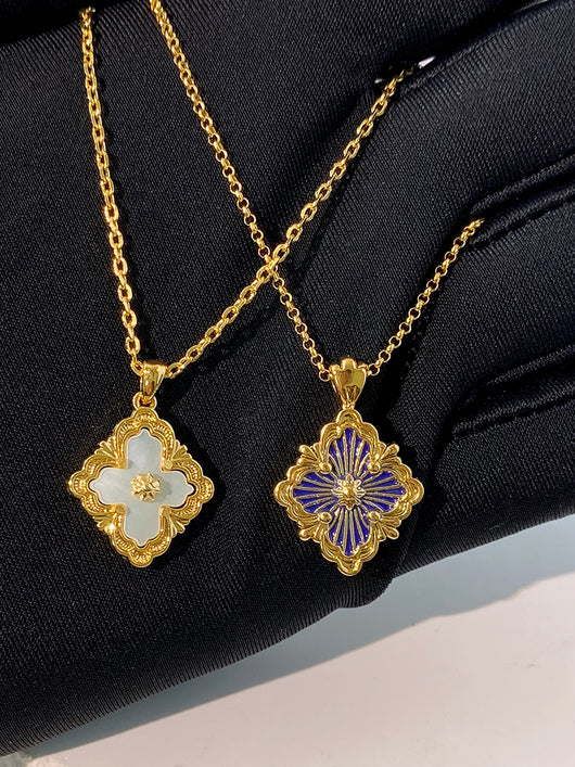 Collar de Trébol de Cuatro Hojas en Oro 18K Europeo y Americano para Mujer - Image 7