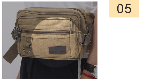 Riñonera de Lona con 4 Bolsillos para Hombre - Bolsa de Cintura Ajustable para Viajes y Actividades Outdoor - Image 15