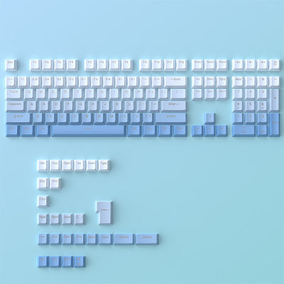 Keycaps Mecánicos PBT Degradado Azul Cielo con Grabado Luminoso - Image 19