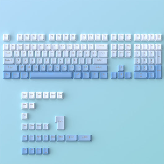 Keycaps Mecánicos PBT Degradado Azul Cielo con Grabado Luminoso - Image 19