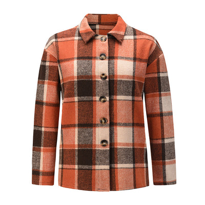 Chaqueta Camisa a Cuadros con Solapa Simple - Image 14