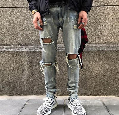 Jeans Rotos Hip Hop Tendencia Urbana para Hombre y Mujer