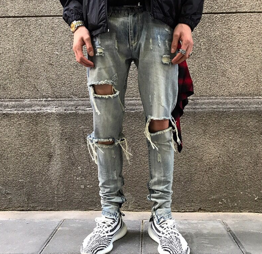 Jeans Rotos Hip Hop Tendencia Urbana para Hombre y Mujer