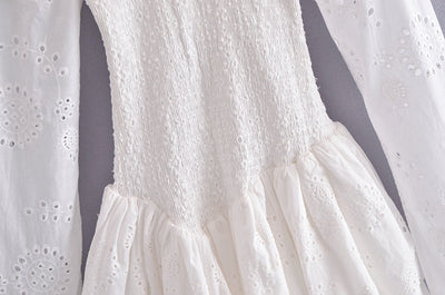 Vestido Largo con Bordados Manga Larga para Mujer - Image 14