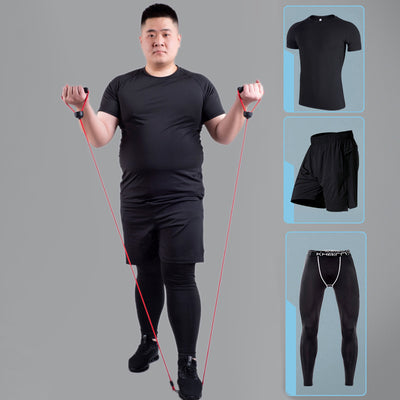 Conjunto de Fitness Elástico de Secado Rápido para Hombre Talla Grande - Image 7