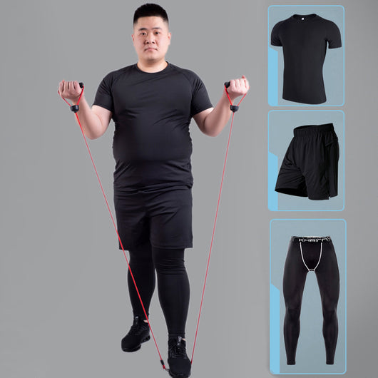Conjunto de Fitness Elástico de Secado Rápido para Hombre Talla Grande - Image 7