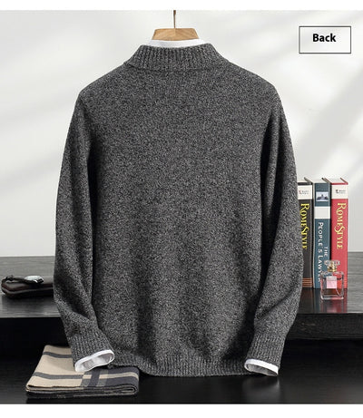 Abrigo de Cuello Alto en Cashmere para Hombre - Otoño e Invierno - Image 18