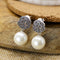 Aretes Marseille con Perlas de Piedra Fashion Strikes para Mujer