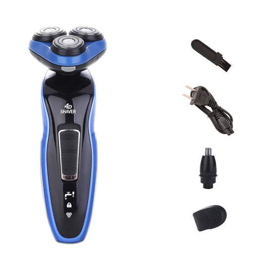 Afeitadora Eléctrica 4 en 1 con Triple Hoja y Recortadora Recargable para Hombre - Image 9