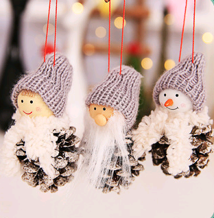 Set de 3 Figuras Navideñas Colgantes - Abuelo, Muñeco de Nieve y Niña - Image 5