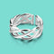 Braided interweave ring with Plateado plating Plateado