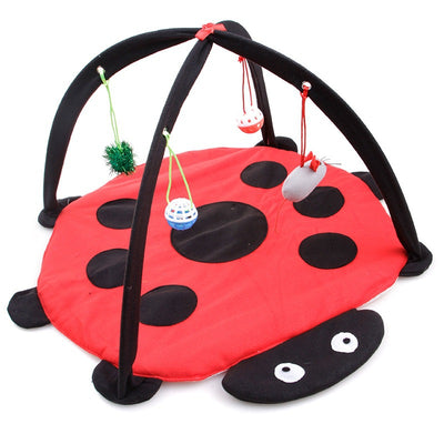 Casa de Juegos para Gatos Plegable con Hamaca y Juguetes Incluidos - Image 10