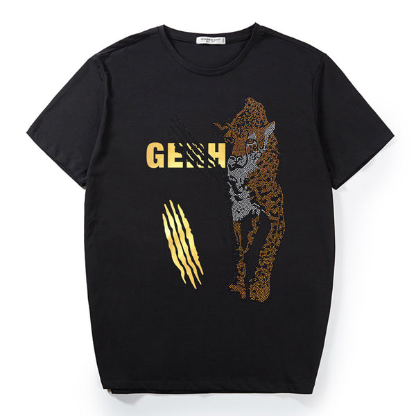 Camiseta Hombre Talla Grande con Diseño Leopardo y Strass - Image 18