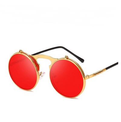 Gafas de Sol Flip Retro Marco Redondo para Adultos Mayores - Image 12