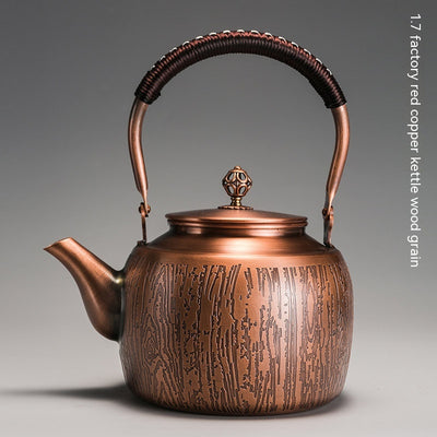 Tetera Antigua de Cobre con Mecanismo Manual para Hervir Agua - Image 4