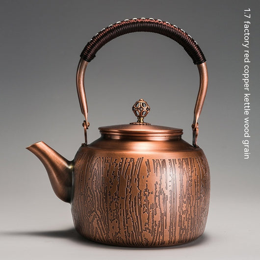 Tetera Antigua de Cobre con Mecanismo Manual para Hervir Agua - Image 4