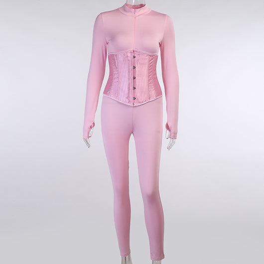 Jumpsuit Casual con Cierre Frontal y Ajuste en Cintura - Image 32